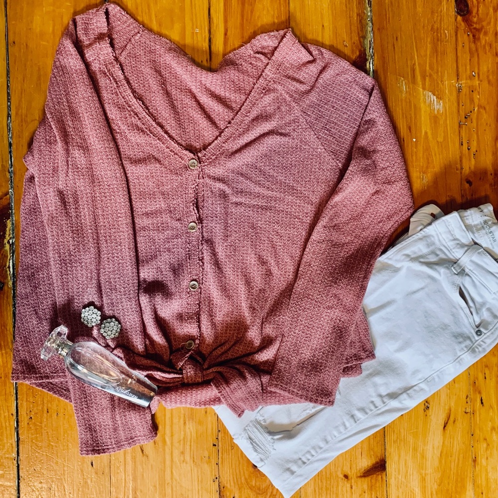 Long sleeve button down sweater!